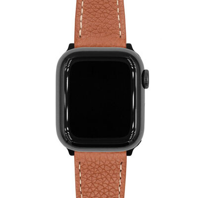 Leather strap Hirsch Bologna L 01802070-1, brown, calfskin, length L, Quick Release