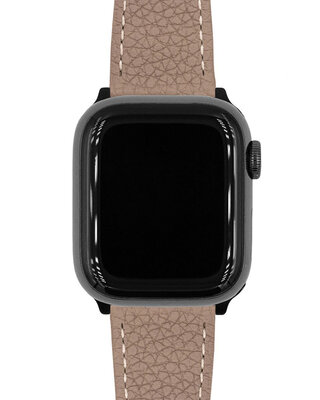 Leather strap Hirsch Bologna M 01802137-1, brown, calfskin, length M, Quick Release