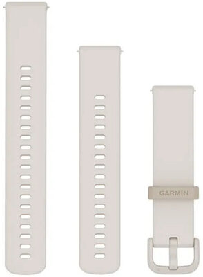 Silikonový řemínek Garmin 20mm, Ivory, Quick Release, + prodloužená část, 010-12932-31