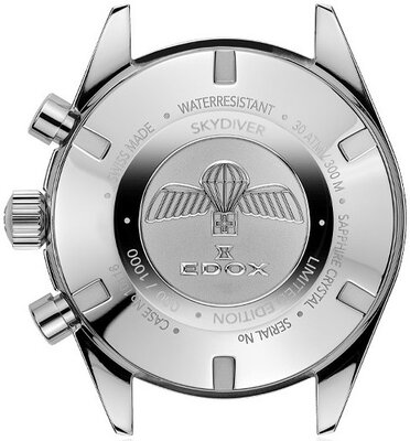 Edox SkyDiver Chronograph Quartz 10116-3-buidn Limited Edition 1000pcs ( + replacement strap )