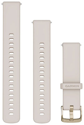 Silikonový řemínek Garmin 18mm, Ivory, Quick Release, + prodloužená část, 010-13256-04