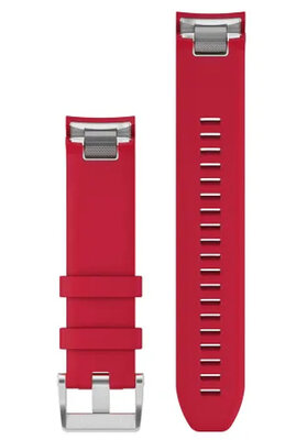 Silicone strap Garmin 22mm (for Garmin Fenix 8/7/6 (47mm), Epix 2 etc.), red V4, QuickFit, 010-12738-17