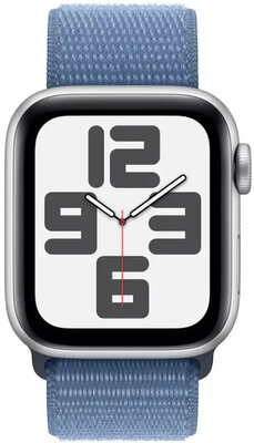 Apple Watch SE GPS + Cellular 40mm Silver Aluminium Case / Winter Blue Sport Loop