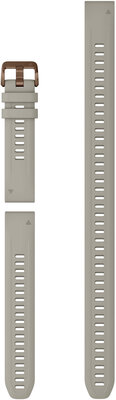 Silikonový řemínek Garmin 20mm, French Gray, QuickFit, + prodloužená část, 010-13359-00