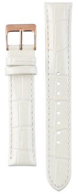 White leather strap Orient UL028011P0, rosegold buckle (for model RA-AK00)