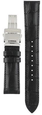 Black leather strap Orient Star UL027013J0, folding clasp (for model RE-AT00)