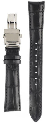 Black leather strap Orient UL005011J0, folding clasp (for model RA-KA00)