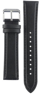 Black leather strap Orient UL037012J0, silver buckle (for model RA-KV03)
