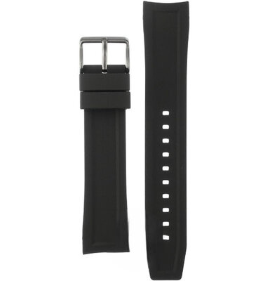 Black silicone strap Orient UR001011N9, black buckle (for model RA-AA00)