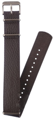 Brown leather NATO strap Orient UL00N012G0, silver buckle (for model RA-AR02)