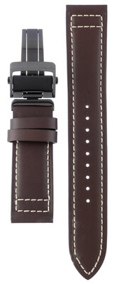 Brown leather strap Orient Star UL038011M0, folding clasp (for model RE-AU02)