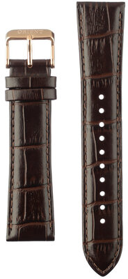 Brown leather strap Orient UL002011P0, rosegold buckle (for model RA-AC000)