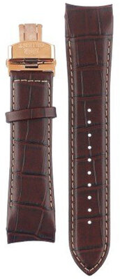 Brown leather strap Orient UL005014P0, folding clasp (for model RA-KA00)