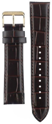 Brown leather strap Orient UL00A011G0, gold buckle (for model RA-AC0F)