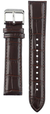 Brown leather strap Orient UL020015J0, silver buckle (for models RA-AX00, RA-AC00)