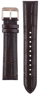 Brown leather strap Orient UL020015P0, rosegold buckle (for model RA-AS01)