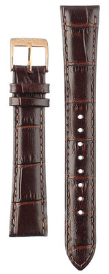 Brown leather strap Orient UL030011P0, rosegold buckle (for model RA-AC001)