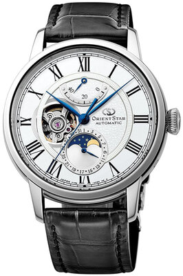 Leather strap Orient Star UL001011J9 20mm (pro RE-AM00, RE-HH00), black