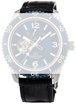 Leather strap Orient Star UL00G013J0 21mm (pro RE-AT01), black