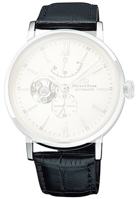 Leather strap Orient Star UL025012J0 20mm (pro RE-AV00), black
