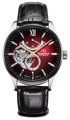 Leather strap Orient Star UL026011J9 (pro RE-HJ00, RE-HK00), black