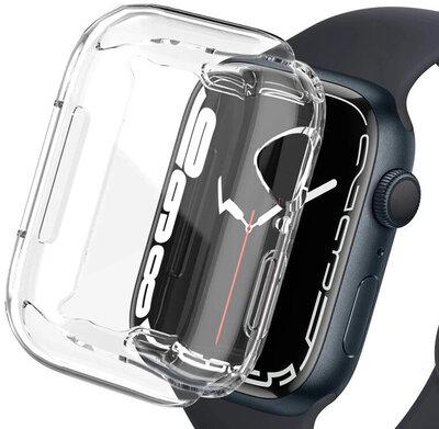 Protective cover (pro Apple Watch 45mm), Silicone, transparent