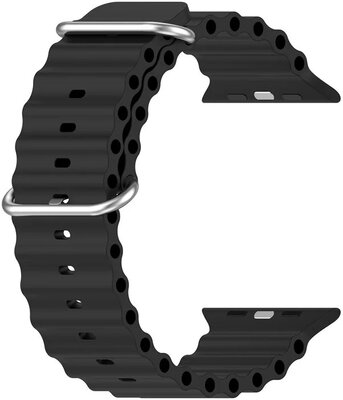 Strap for Apple Watch, silicone, black (for cases 42/44/45/49mm)