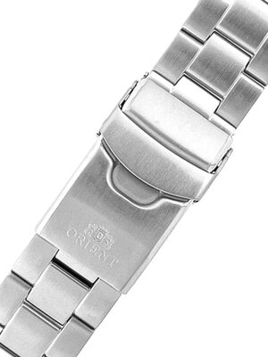 Silver steel bracelet Orient UM025117J0, folding clasp (for model RA-AA08)