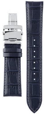 Dark blue leather strap Orient UL009012J0, folding clasp (for model RA-AS00)