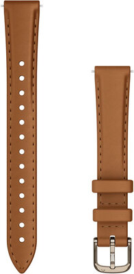 Kožený řemínek Garmin 14mm (pro Lily 2), hnědý, Quick Release, 010-13302-20