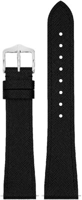Leather strap Hirsch Giffone L 01875050-2, black, calfskin, length L, Quick Release