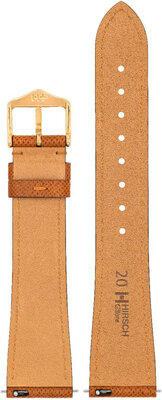 Leather strap Hirsch Giffone L 01875070-1, brown, calfskin, length L, Quick Release