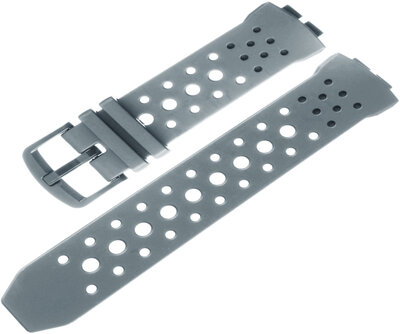Strap for Casio G-Shock, plastic, grey, grey buckle (for BGA-240 models)