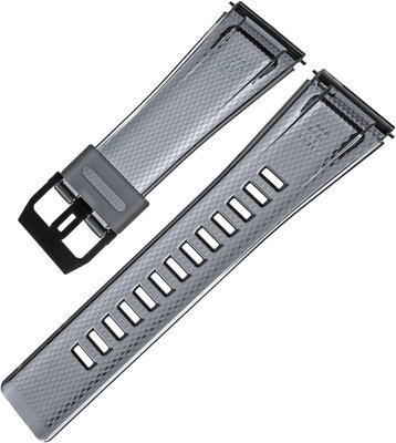 Strap for Casio G-Shock, plastic, grey, black buckle (for GA-2000SKE models)
