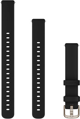 Silikonový řemínek Garmin 14mm (pro Lily 2), Black, Quick Release, + prodloužená část, 010-13302-02