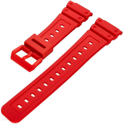 Strap for Casio, resin, red, red buckle (for model GA-2100)