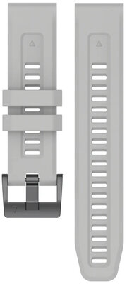 QuickFit strap 20mm, silicone, light grey, black buckle (Garmin Fenix 7S/6S/5S etc.)