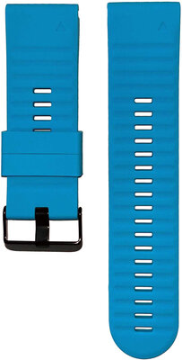 QuickFit strap 26mm, silicone, light blue, black buckle, oval end (Garmin Fenix 7X/6X/5X, Tactix, etc.)