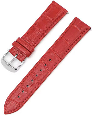 Red leather strap Ricardo Bergamo