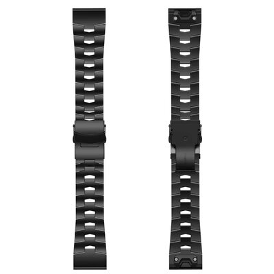 Steel bracelet Ricardo 22mm (pro Garmin Fenix 8/7/6 (47mm), Epix 2 aj.), black V2, QuickFit