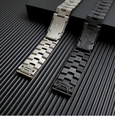 Stainless steel bracelet Ricardo 22mm (for Garmin Fenix 8/7/6 (47mm), Epix 2 etc.), silver V1, QuickFit