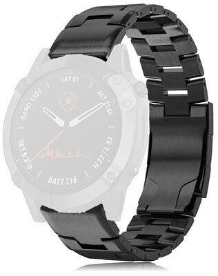 Steel bracelet Ricardo 26mm (pro Garmin Fenix 8/7X/6X (51mm), Tactix aj.), black V2, QuickFit
