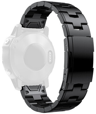 Steel bracelet Ricardo 26mm (pro Garmin Fenix 8/7X/6X (51mm), Tactix aj.), black V2, QuickFit