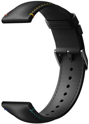 Xiaomi strap universal, QuickRelease 22mm, leather, black, black buckle
