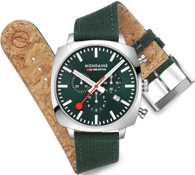 Mondaine Grand Cushion Quartz MSL.41460.LF.SET (+ spare strap)