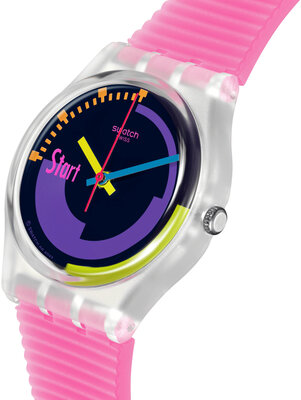 Swatch Neon Pink Podium SO28K111