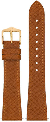 Leather strap Hirsch Giffone M 01875170-1, brown, calfskin, length M, Quick Release