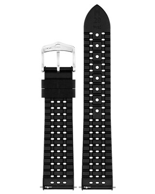 Rubber strap Hirsch NYAD L 0925099050-2, black, natural rubber, length L, Quick Release