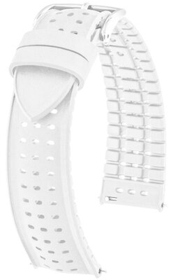 Rubber strap Hirsch NYAD M 0920099100-2, white, natural rubber, length M, Quick Release
