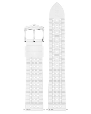 Rubber strap Hirsch NYAD M 0920099100-2, white, natural rubber, length M, Quick Release